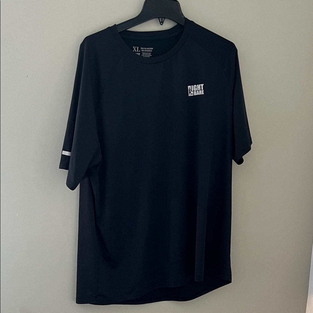 Light Bare Performance Athletic Shirt Black Short Sleeve XL